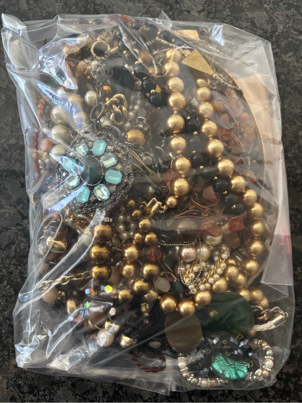 4 lb bag of wearable jewelry